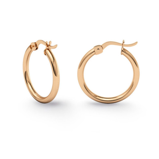 Brincos Aro Criolla Básico Ouro 15mm Rosa Ouro - almofadas