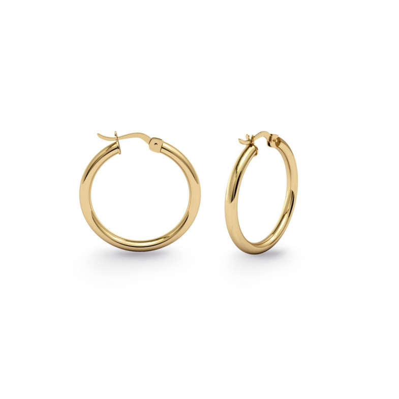 Pendientes Aro Criolla Basic Gold 20mm Oro Amarillo - aros