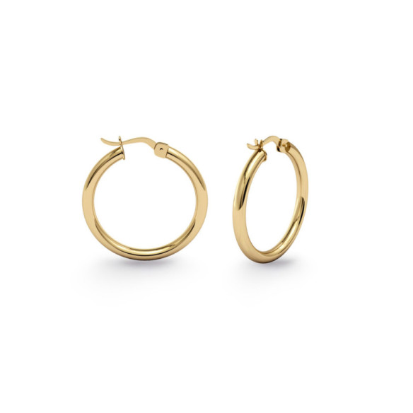 Pendientes Aro Criolla Basic Gold 20mm Oro Amarillo - aros