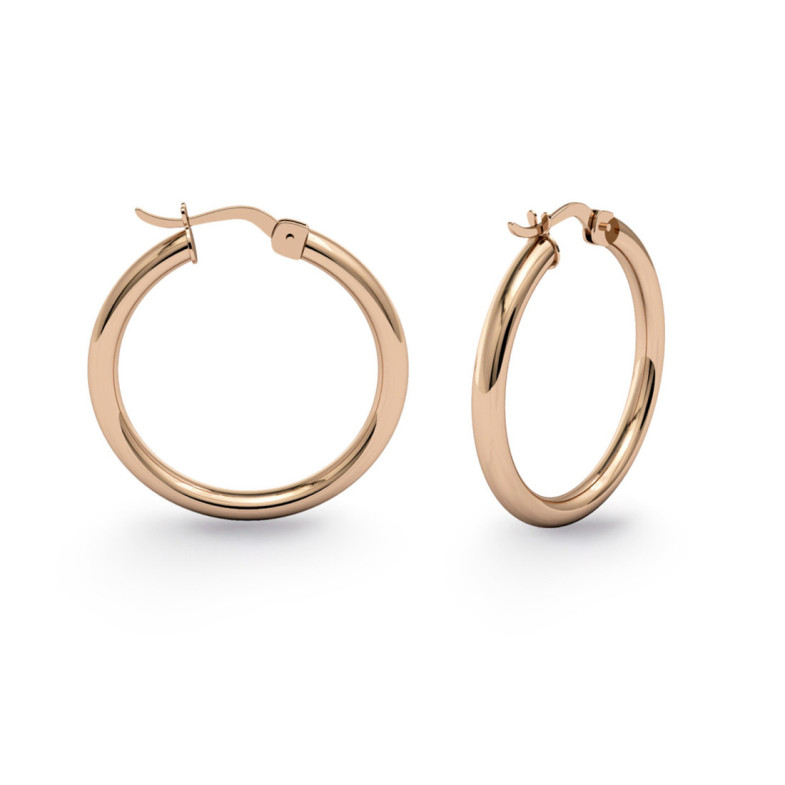 Pendientes Aro Criolla Basic Gold 20mm Oro Rosa - aros