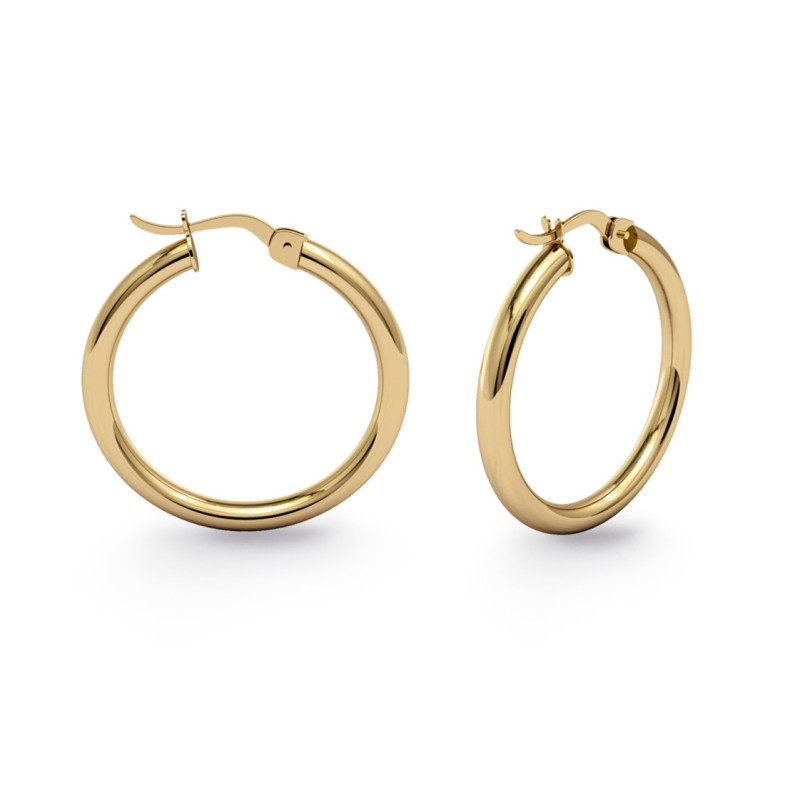Ohrringe Aro Criolla Basic Gold 20mm Gelbgold - reifen