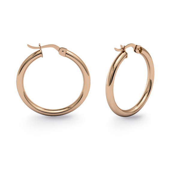 Pendientes Aro Criolla Basic Gold 20mm Oro Rosa - aros