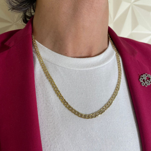 Gold Chain Man GOLD 5mm 60cm - Gold Chains for Men