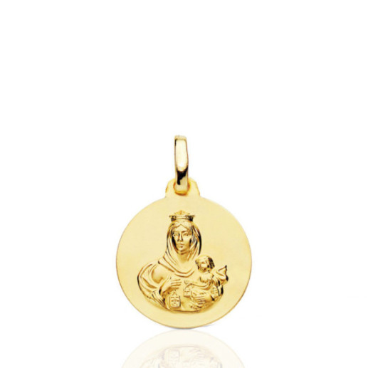 Medal 16Mm Virgen Del Carmen 18K - Virgin Medals