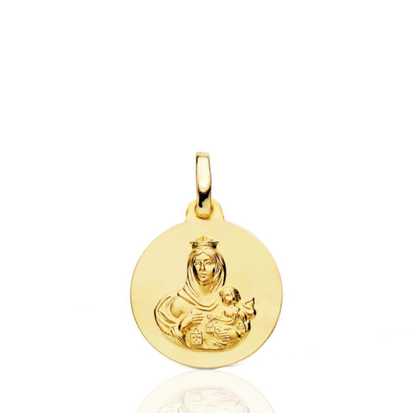 Medalla 16Mm Virgen Del Carmen 18K - Jungfrau-Medaillen