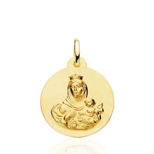 Medalla 22mm Virgen del Carmen 18K - Médailles vierges