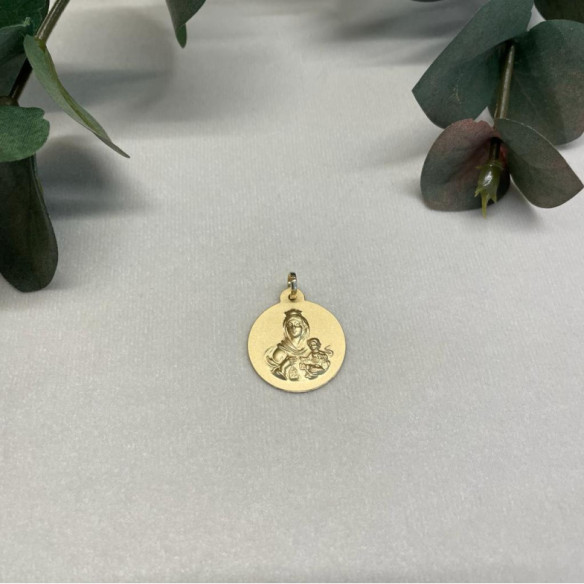 Medalla 22mm Virgen del Carmen 18K - Jungfrau-Medaillen