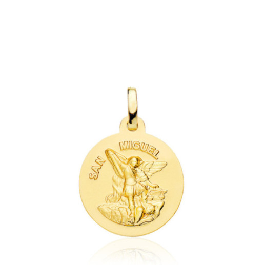 Medalla San Miguel Arcángel 18Mm 18K - Médailles et croix