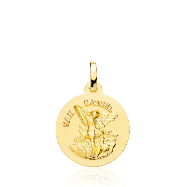 Saint Michael the Archangel Medal 18Mm 18K - Gold Religious Medals