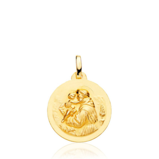 Medalla San Antonio 18Mm 18K - Medallas Santoral