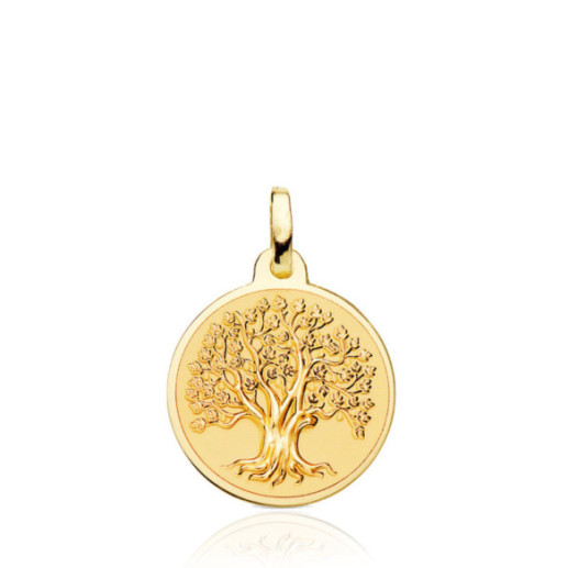 Colgante Árbol de la Vida Medalla 18Mm Oro 18K - Médailles et croix