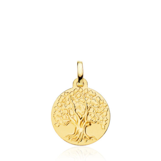 Medalla Árbol de la Vida Colgante 16Mm Oro 18K - Medaillen und Kreuze