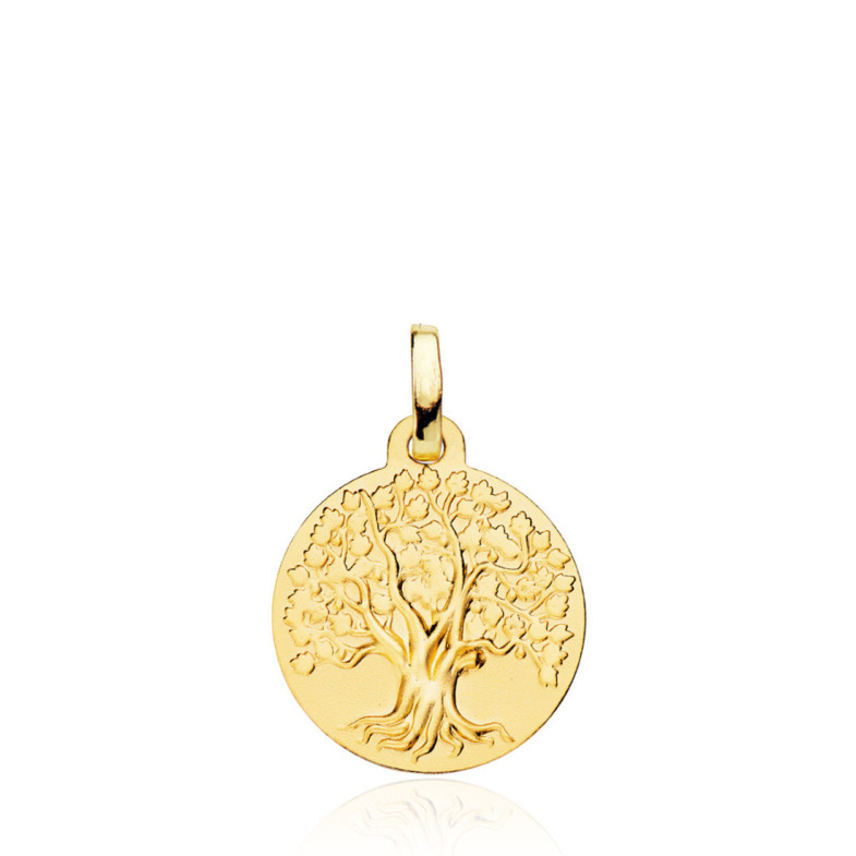 Medalla Árbol de la Vida Colgante 16Mm Oro 18K - Medaillen und Kreuze