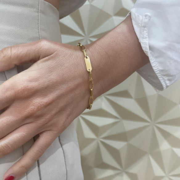 Pulsera Esclava Mujer Oro Amarillo Eslabones - Baptême et premier bijou de communion
