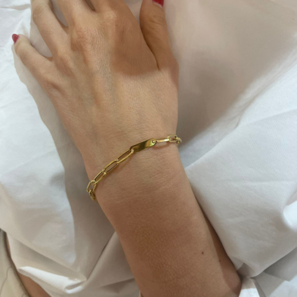 Pulsera Esclava Mujer Oro Amarillo Eslabones - Baptême et premier bijou de communion