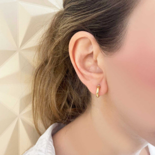 Pendientes de Aro Oro Amarillo 13mm - aros 2