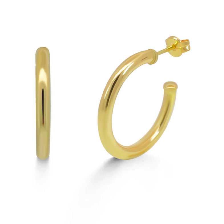 Pendientes de Aro Oro Amarillo 25mm - aros