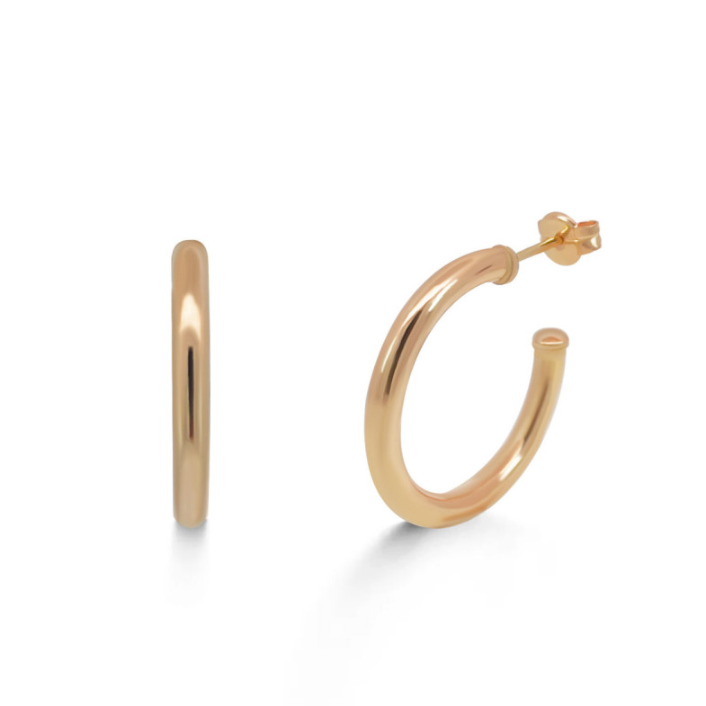 Pendientes de Aro Oro Rosa 25mm - cerchi