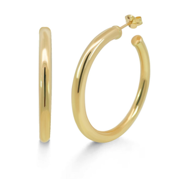 Pendientes de Aro Oro Amarillo 40mm - reifen