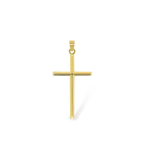 Cruz Oro Amarillo Tubo Redondo 24x14 - Cruces