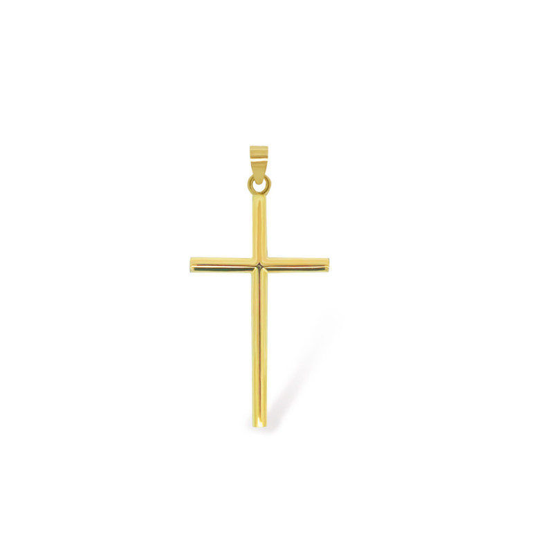 Cruz Oro Amarillo Tubo Redondo 24x14 - Cruces