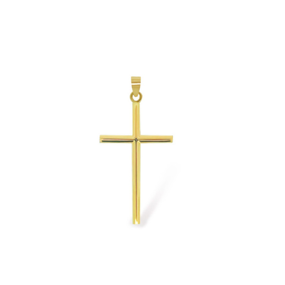 Cruz Oro Amarillo Tubo Redondo 24x14 - Des croix