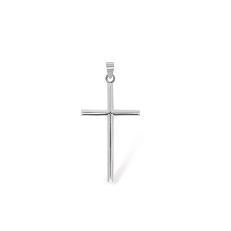 Cruz Oro Blanco Tubo Redondo 24x14 - Attraversa