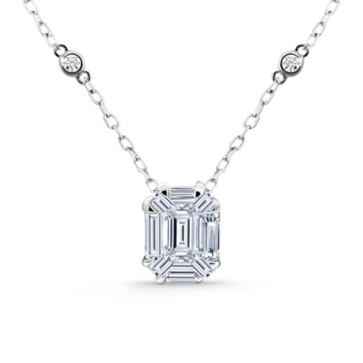 Vrait Emerald Cut Diamond Pendant 0.95 Ct - Necklaces