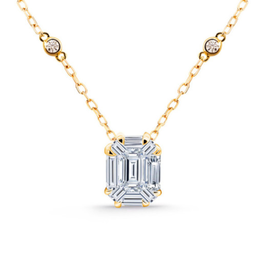 Colgante Diamantes Vrait Talla Esmeralda 0,95 Ct - Colgantes de Diamantes