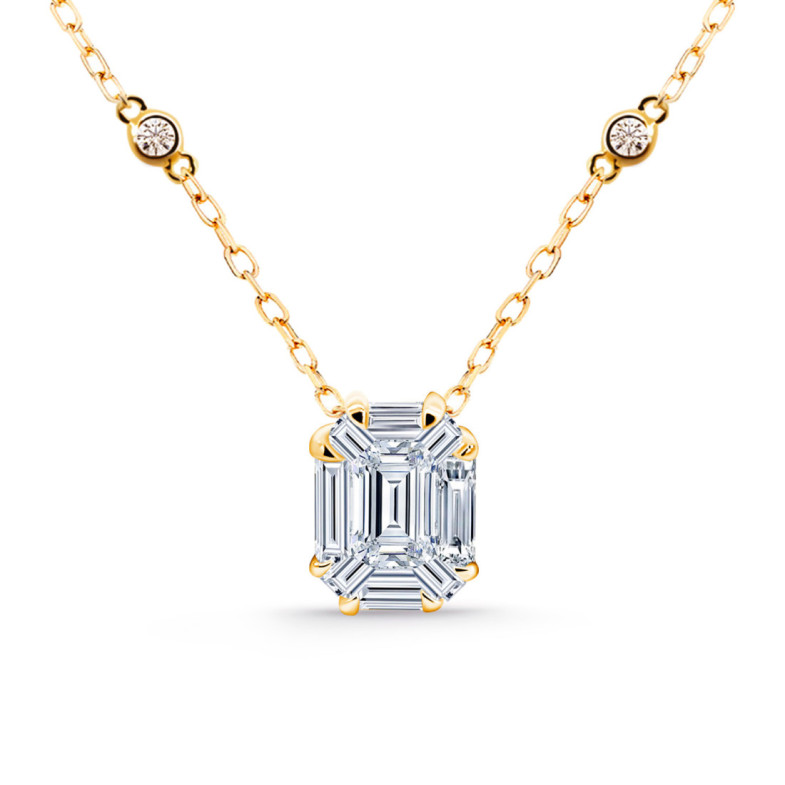 Colgante Diamantes Vrait Talla Esmeralda 0,95 Ct - Pendentifs de diamant