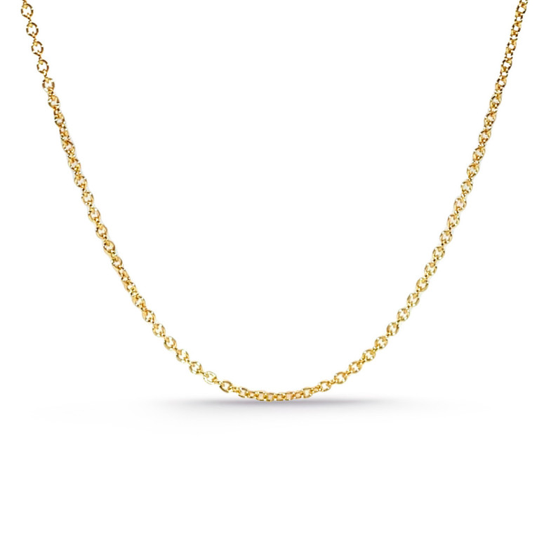 Cadena forzada 1.3mm oro 18K 45cm - CADENAS DE ORO