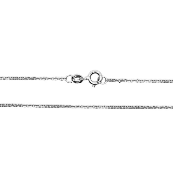 Cadena Oro Blanco Forzada 1.7mm 18K 45cm - CADENAS DE ORO