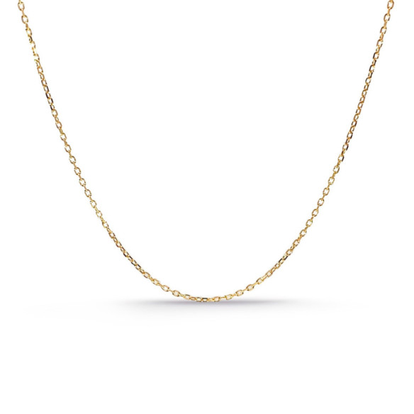 Faceted Oval Forced Gold Chain 0.9mm 18K 45cm 37610214550 - Gold chains