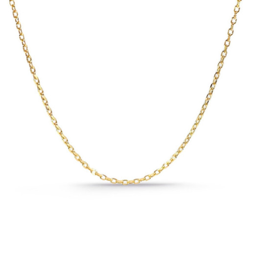 Faceted Oval Forced Gold Chain 1.4mm 18K 45cm - Gold chains