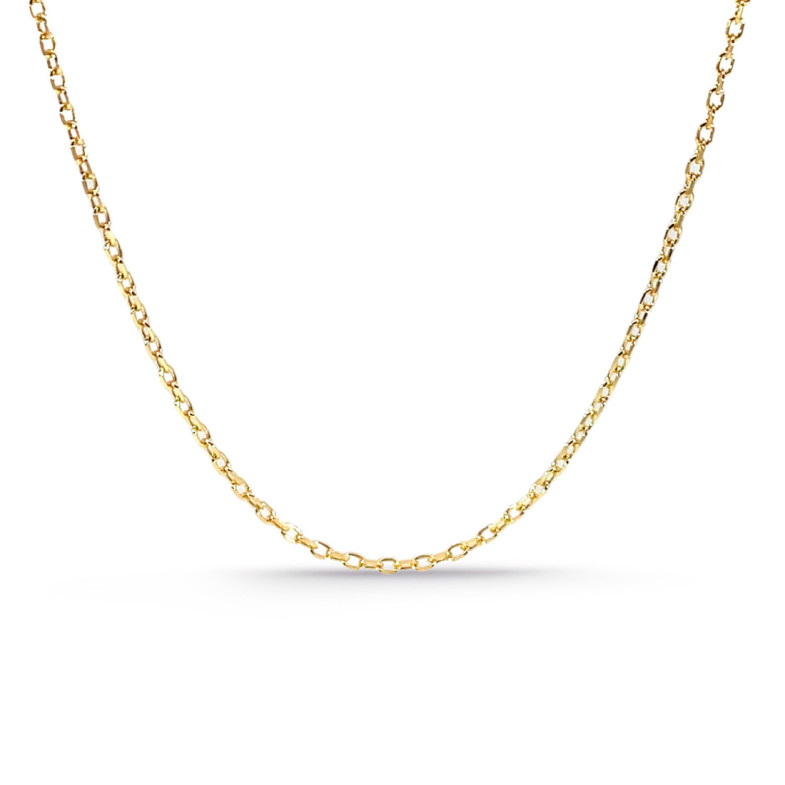Cadena Oro Forzada Oval Lapidada 1.4mm 18K 45cm - Chaînes d'or