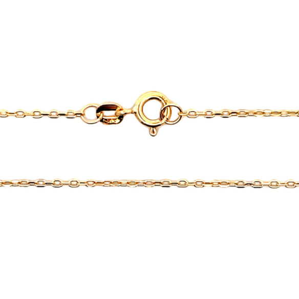 Cadena Oro Forzada Oval Lapidada 1.4mm 18K 45cm - Chaînes d'or