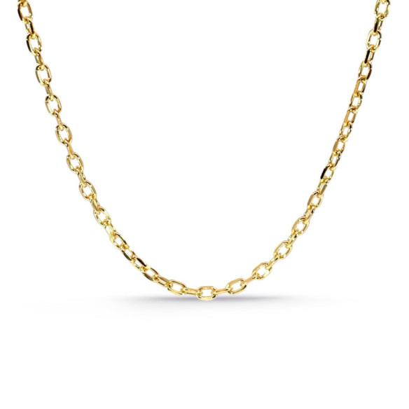 Cadena Oro 18k 60cm Forzada Oval Lapidada 2.1mm - Catene d'oro uomo