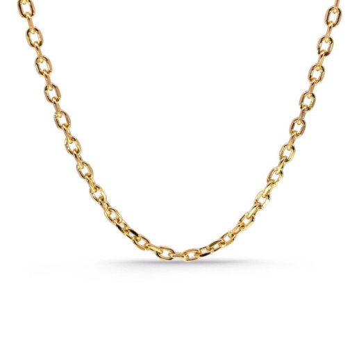 Cadena 70cm Oro Forzada 18k Oval Lapidada 2.8mm - Cadenas de Oro Hombre