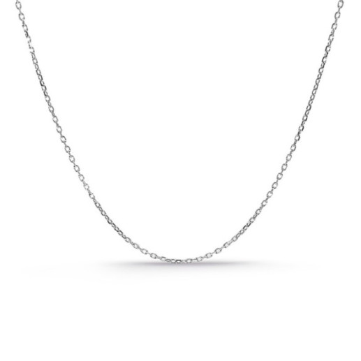 Cadena Oro Blanco 0.9mm Forzada Oval Lapidada Oro 18K 45cm - Correntes de ouro