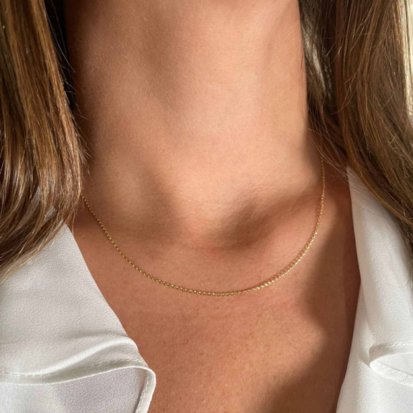 18K Gold Chain 1.2 mm 45 cm Bilbao - Gold chains
