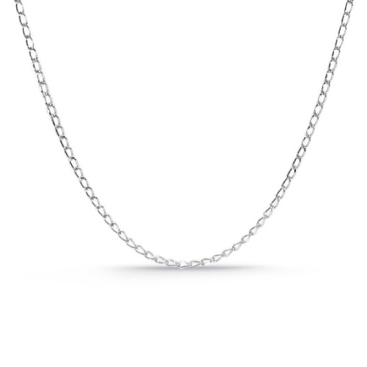 Cadena Bilbao Oro Blanco 18K 1.2mm 45cm - Catene d'oro