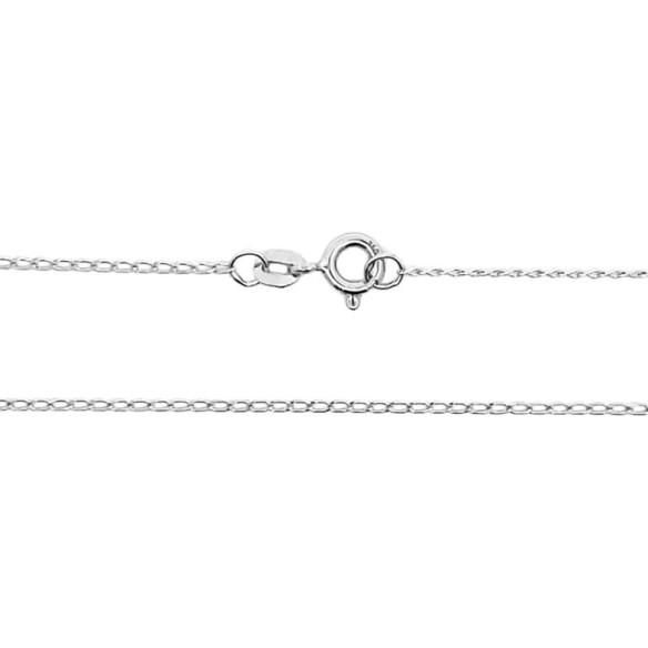 Cadena Bilbao Oro Blanco 18K 1.2mm 45cm - CADENAS DE ORO