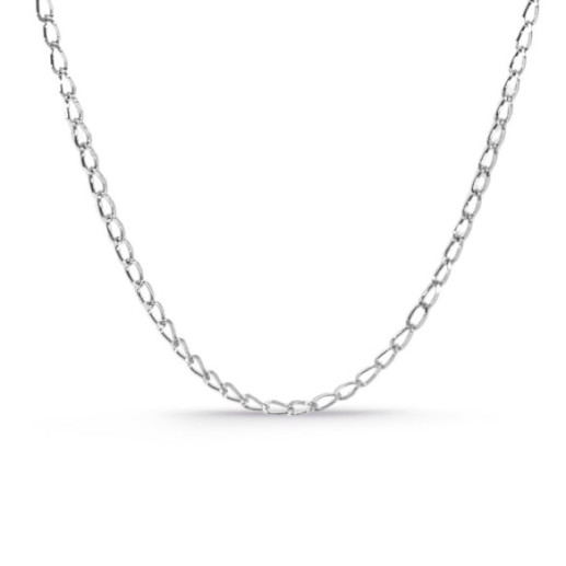 Cadena 45cm Bilbao Oro Blanco 18K 1.6mm - CADENAS DE ORO