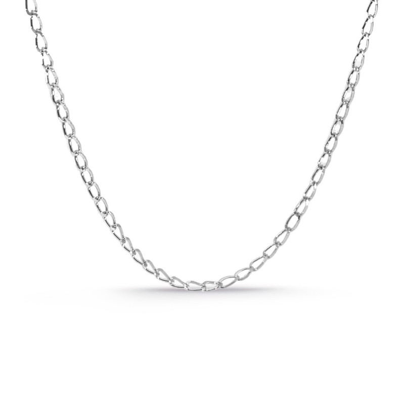 Cadena 45cm Bilbao Oro Blanco 18K 1.6mm - Goldketten
