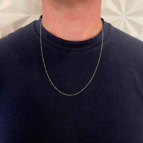 Cadena Oro Barbada 18k 60cm 0.8mm - Catene d'oro uomo