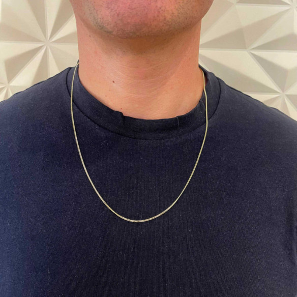 Cadena Barbada Oro 18k 60cm 1.4mm - Cadenas de Oro Hombre