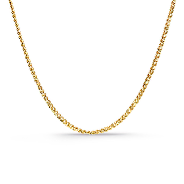 Cadena 60 cm Oro 18K 1.7mm Maciza Barbada - Cadenas de Oro Hombre