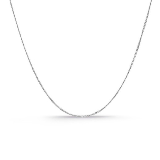Cadena Oro Blanco Barbada 18k 60cm 0.8mm - Cadenas de Oro Hombre