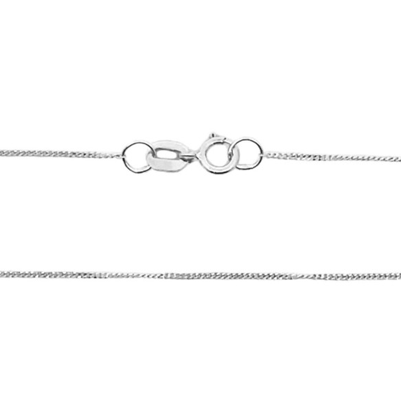 Cadena Oro Blanco Barbada 18k 60cm 0.8mm - Correntes de ouro homem