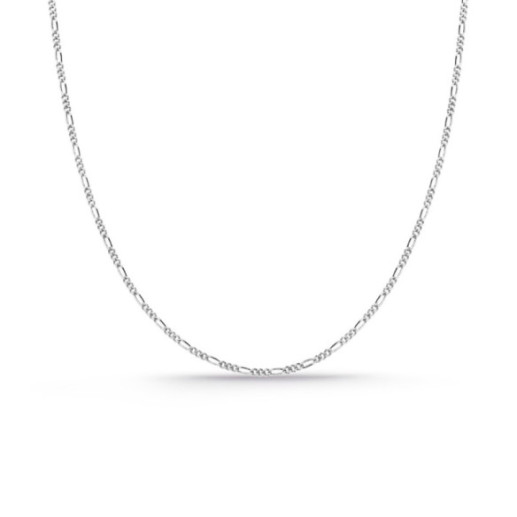 Cadena Oro blanco 18k Figaro 1x3 60cm 1.3mm - CADENAS DE ORO